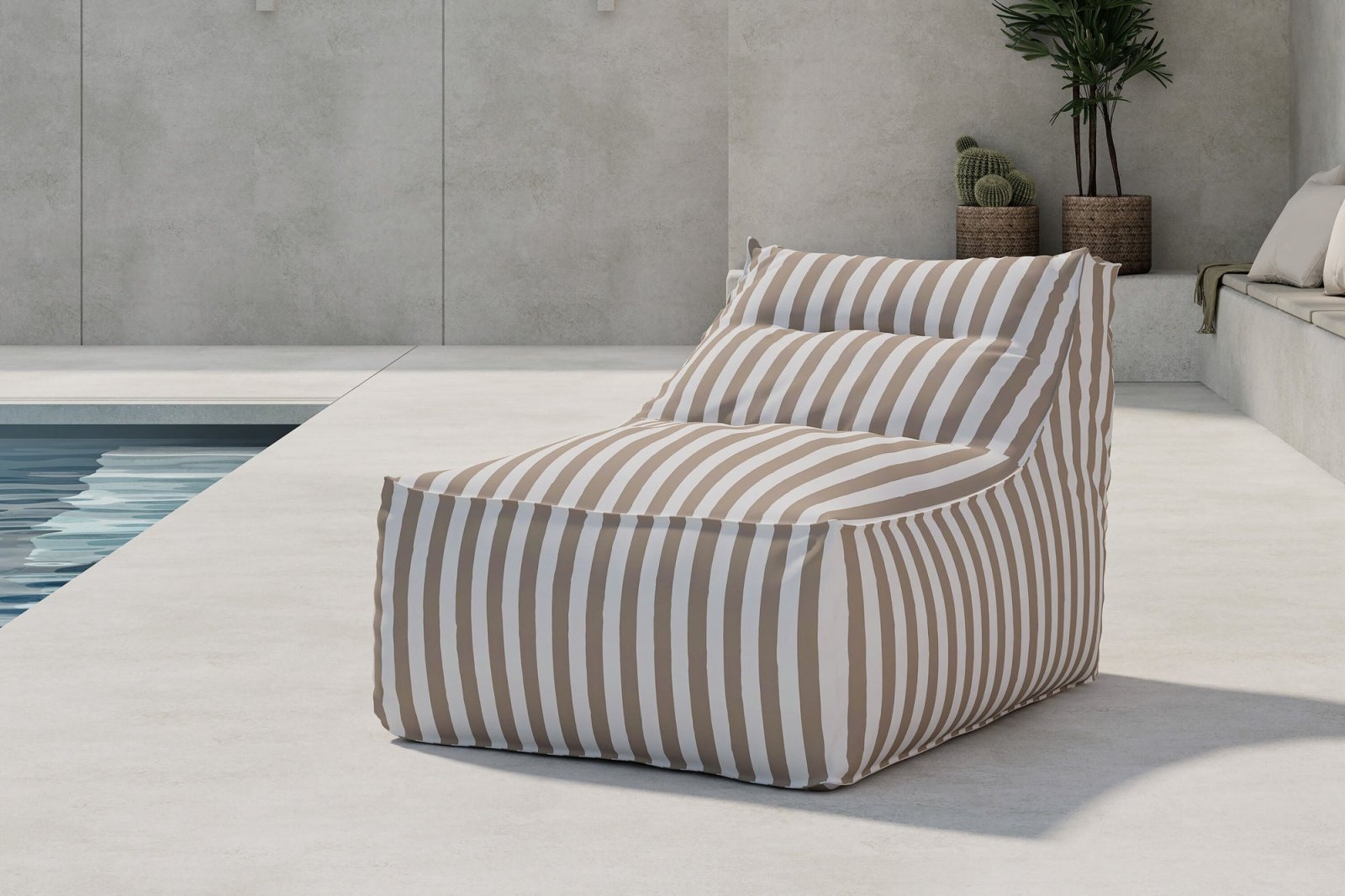 Venture Home Redang Loungestol, Vit - Azalea Home