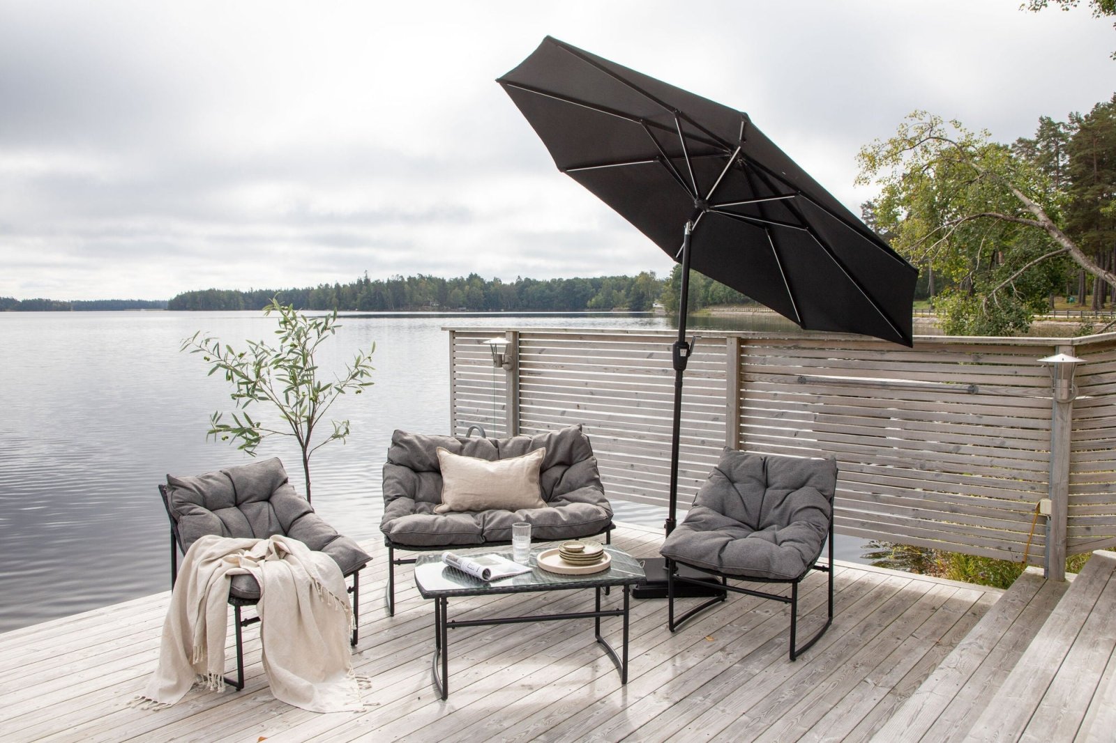 Venture Home Sabal Parasoll, Svart - Azalea Home