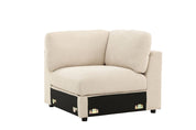 Venture Home Salerno Hörnsoffa, Beige - Azalea Home