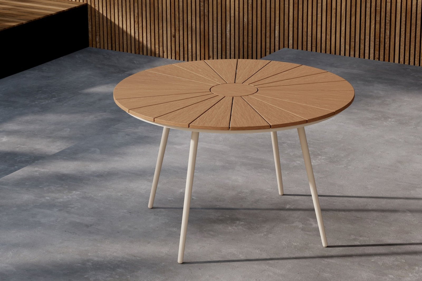 Venture Home San Vito Trädgårdsbord ø120, Beige - Azalea Home