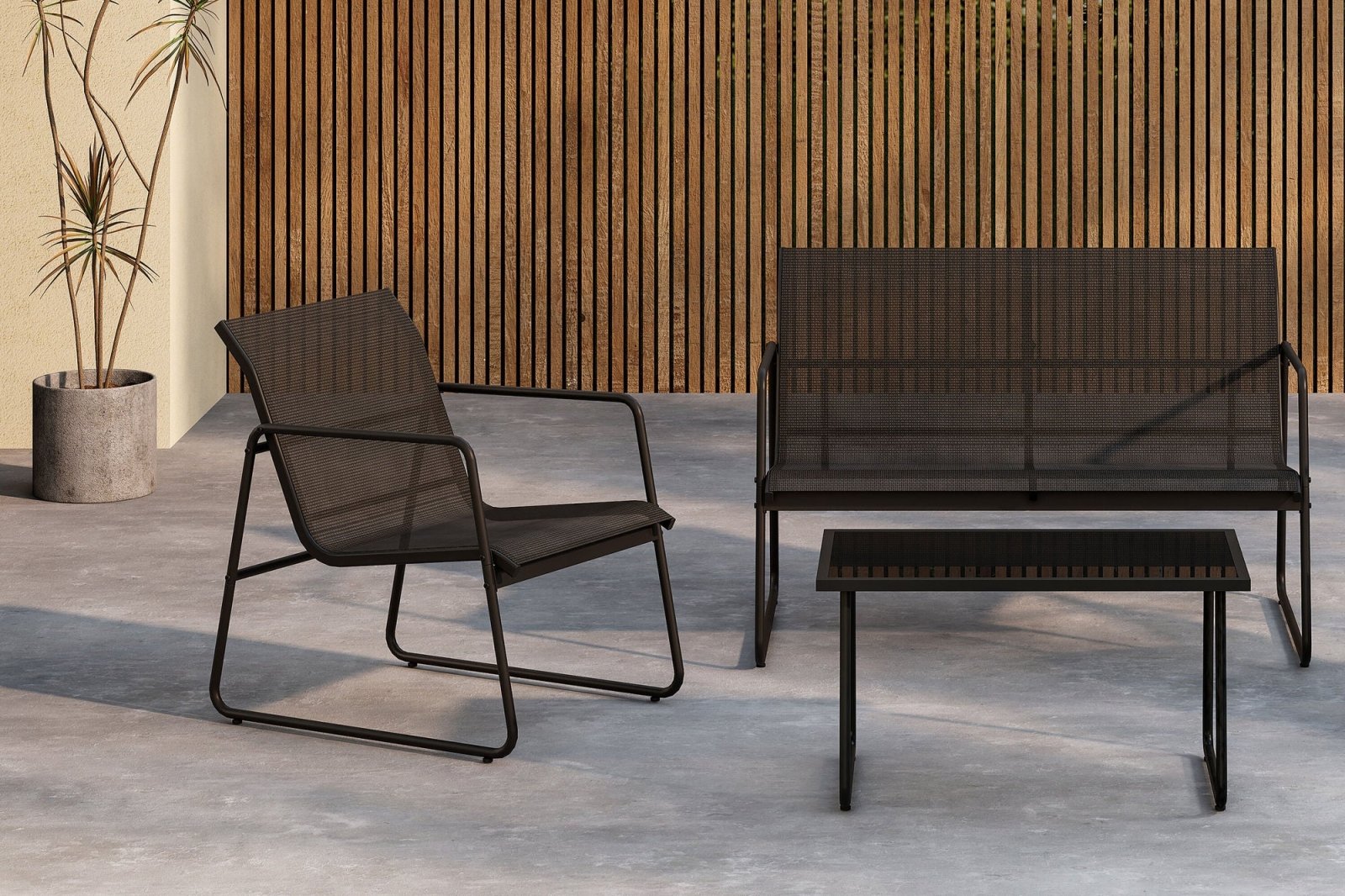 Venture Home Scopello Loungegrupp Utomhus, Svart - Azalea Home
