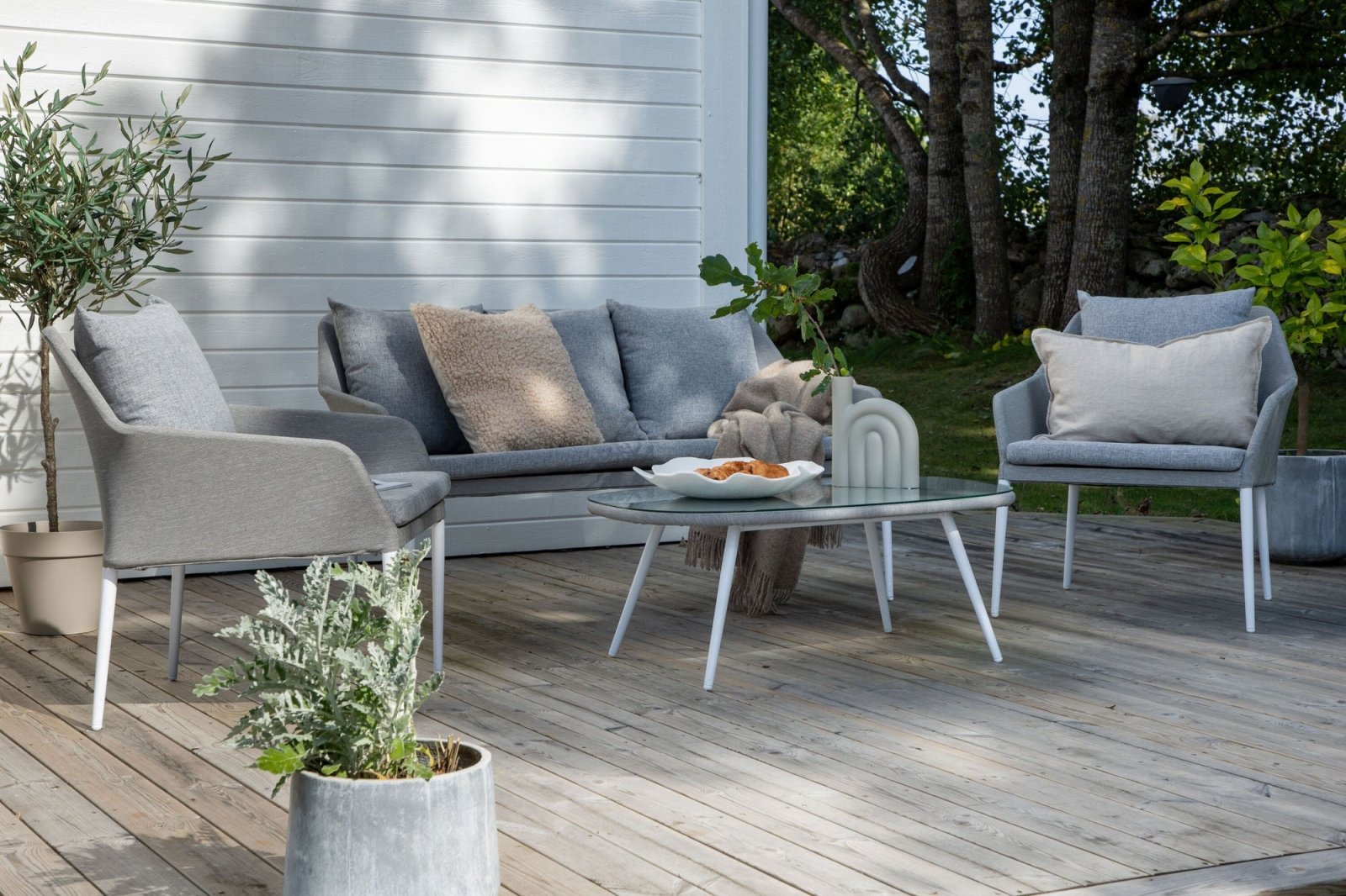 Venture Home Spoga Soffgrupp, Grå - Azalea Home