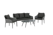 Venture Home Spoga Soffgrupp, Svart - Azalea Home