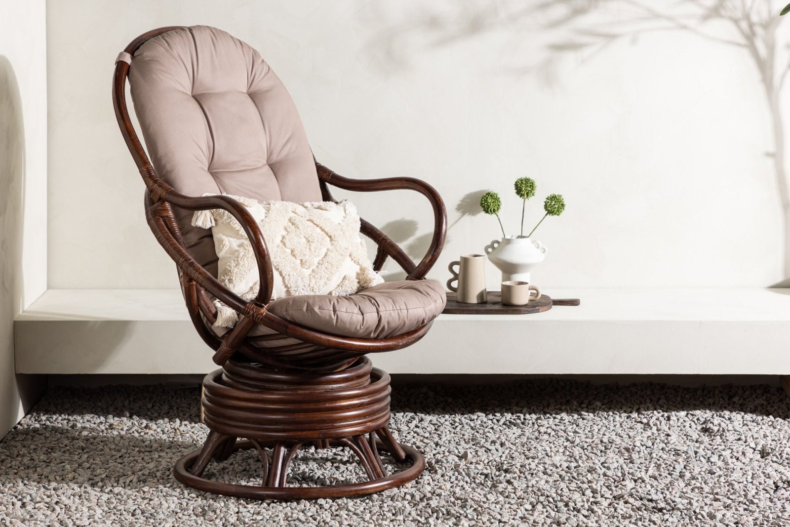 Venture Home Swing Loungestol, Mörk valnöt - Azalea Home