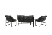 Venture Home Tina Soffgrupp, Svart - Azalea Home
