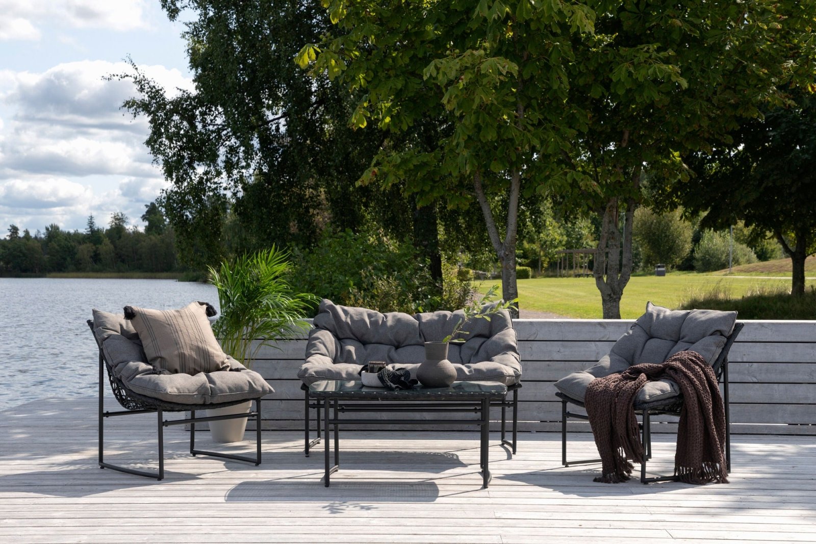 Venture Home Tina Soffgrupp, Svart - Azalea Home