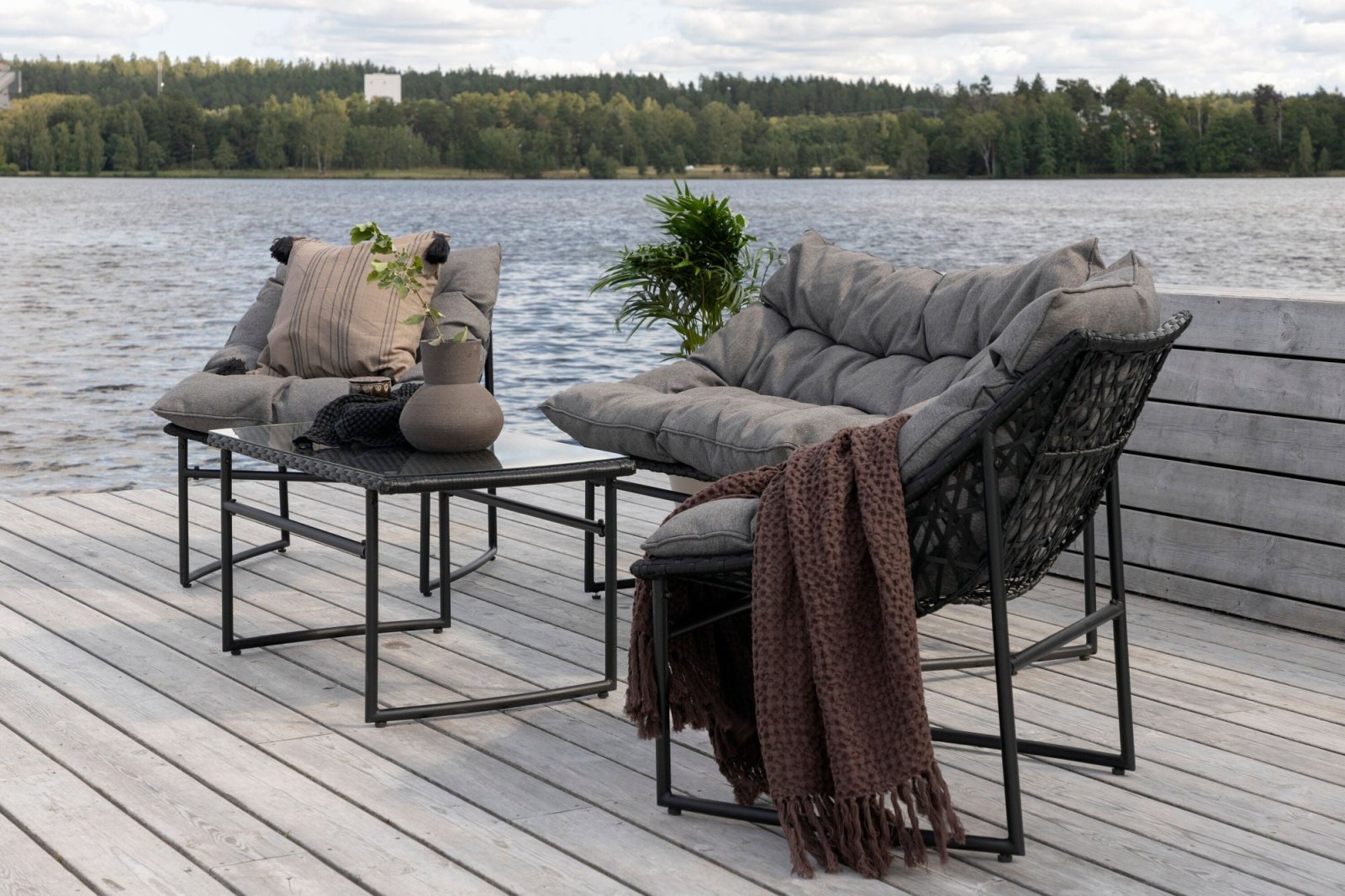 Venture Home Tina Soffgrupp, Svart - Azalea Home
