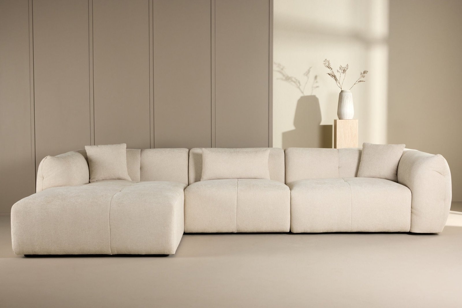 Vind Positano Hörnsoffa, Beige - Azalea Home