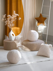 Wigiwama Ball Kudde, Cream White - Azalea Home