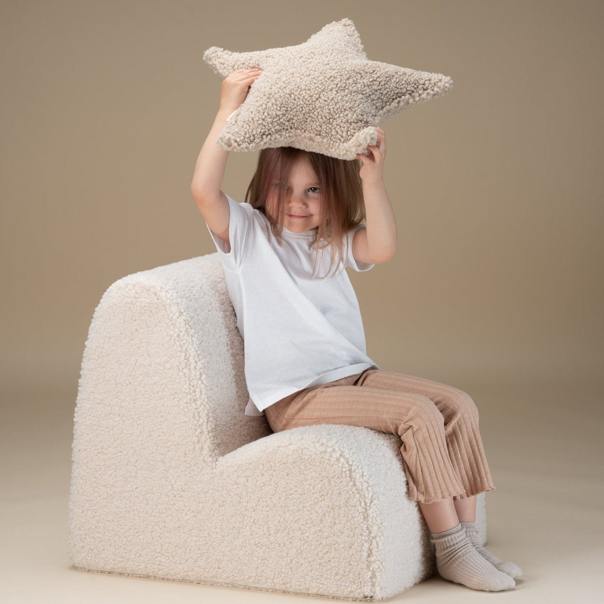 Wigiwama Cloud Barnfåtölj, Cream White - Azalea Home