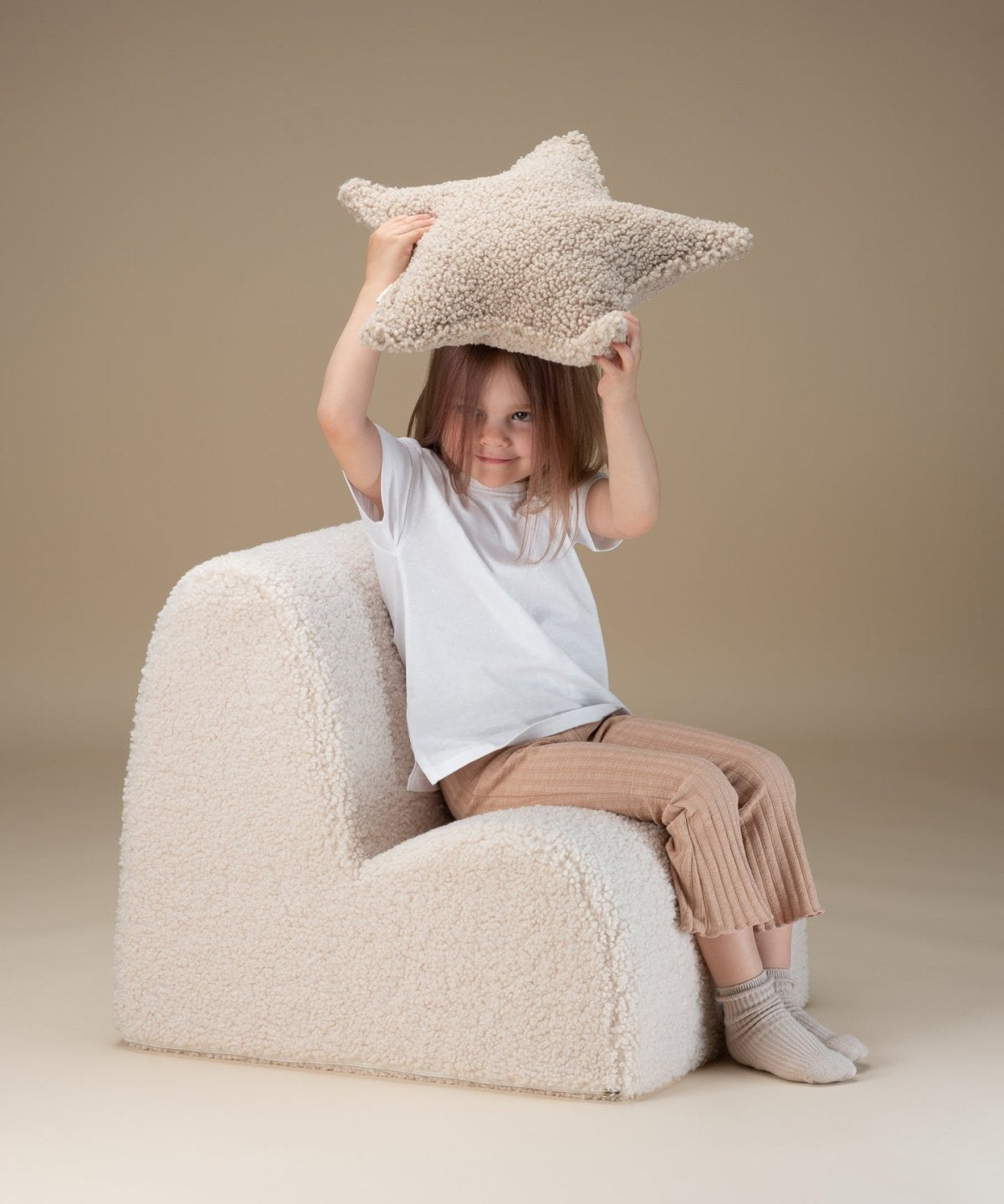 Wigiwama Cloud Barnfåtölj, Cream White - Azalea Home