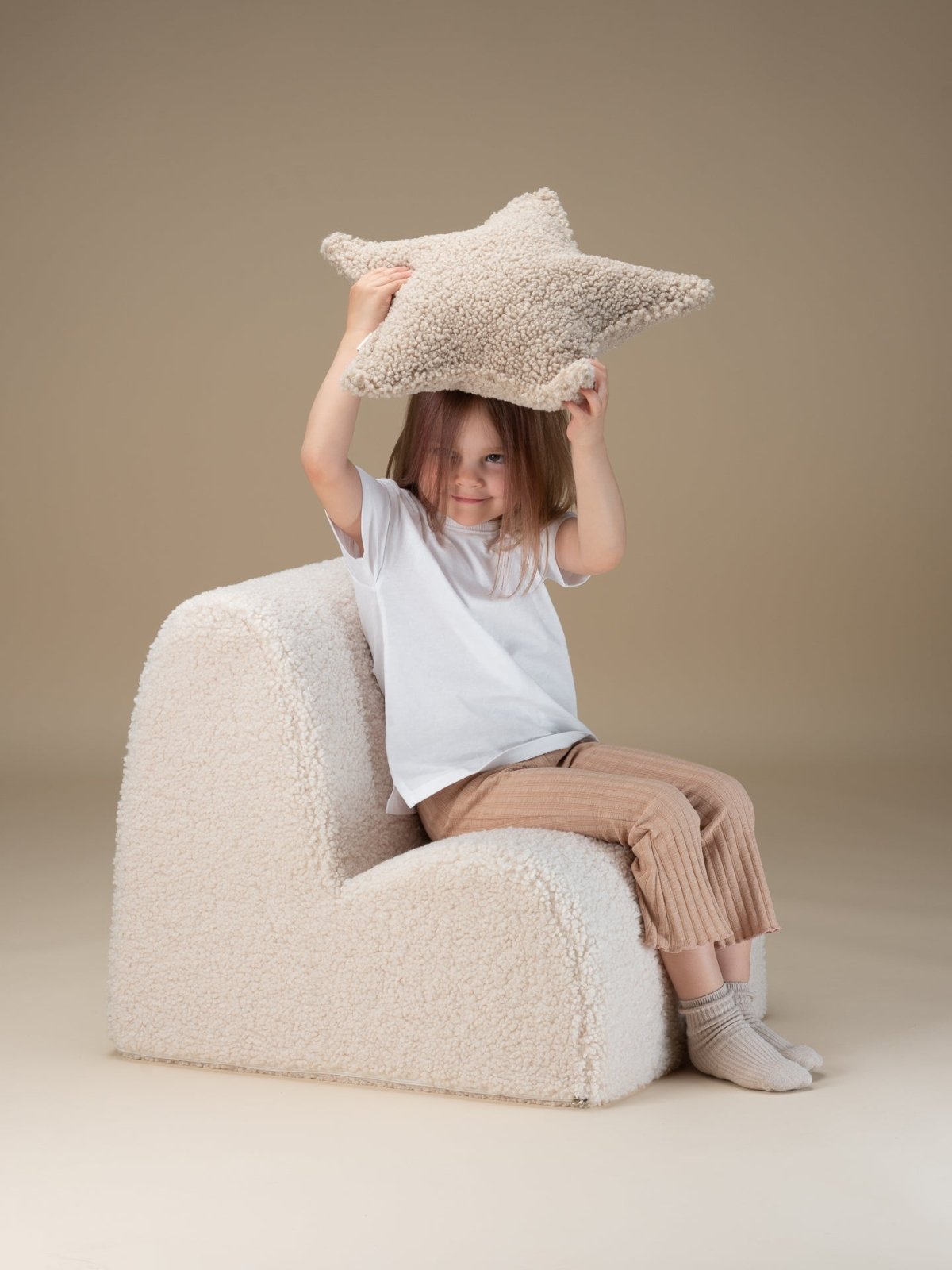 Wigiwama Cloud Barnfåtölj, Cream White - Azalea Home