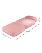 Wigiwama Flip Vikbar fåtölj, Pink Mousse - Azalea Home
