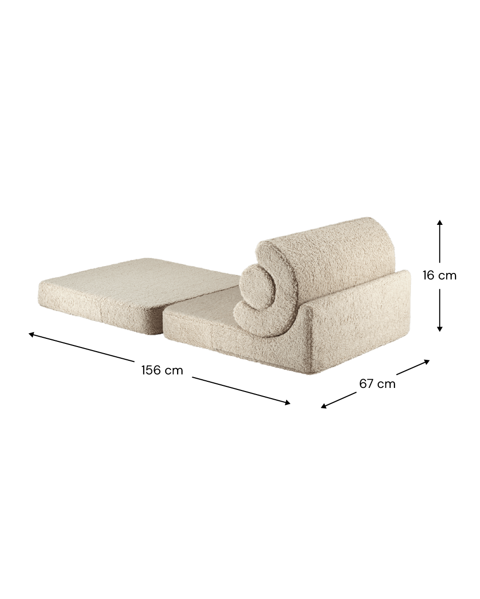 Wigiwama Flipster Barnfåtölj, Biscuit - Azalea Home