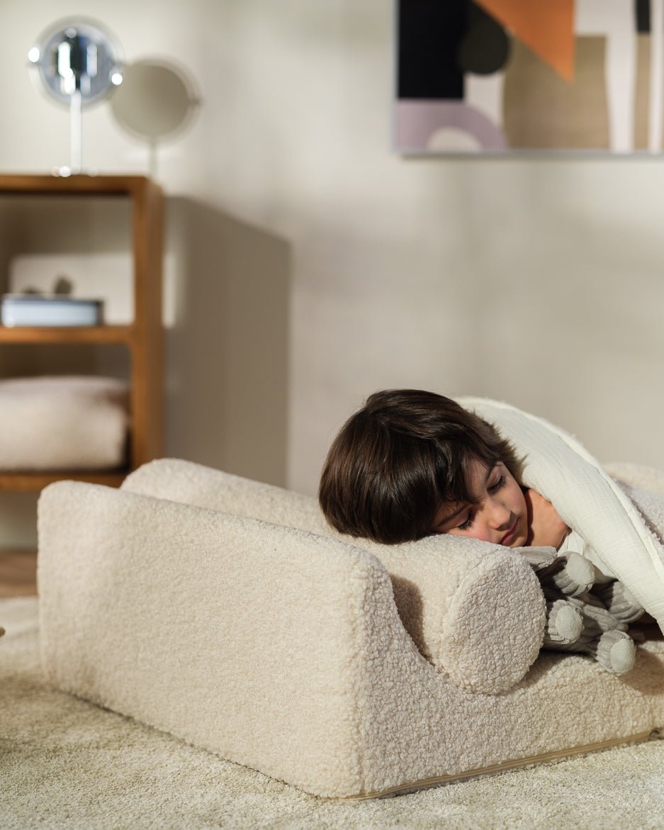 Wigiwama Flipster Barnfåtölj, Cream White - Azalea Home