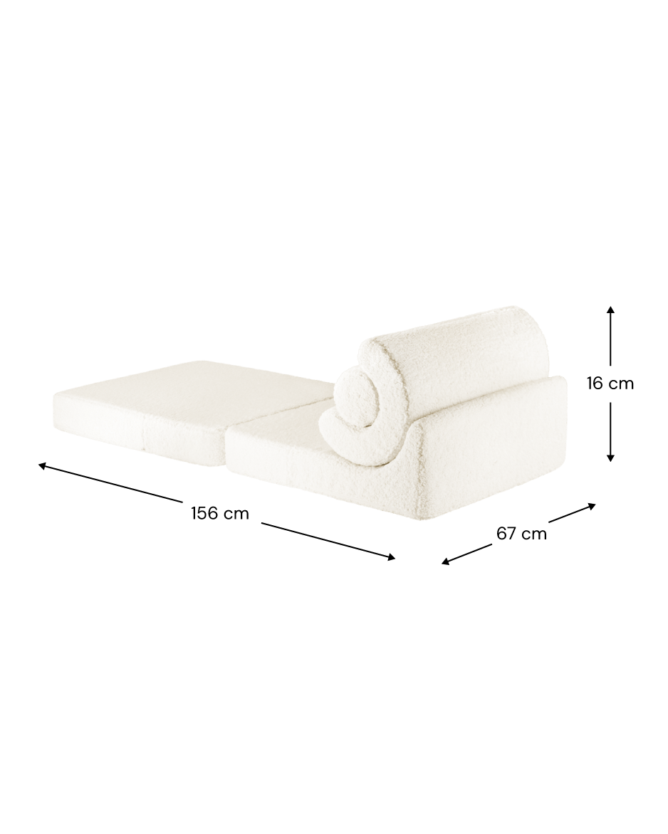 Wigiwama Flipster Barnfåtölj, Cream White - Azalea Home
