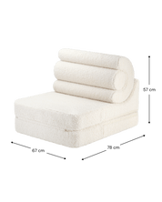 Wigiwama Flipster Barnfåtölj, Cream White - Azalea Home
