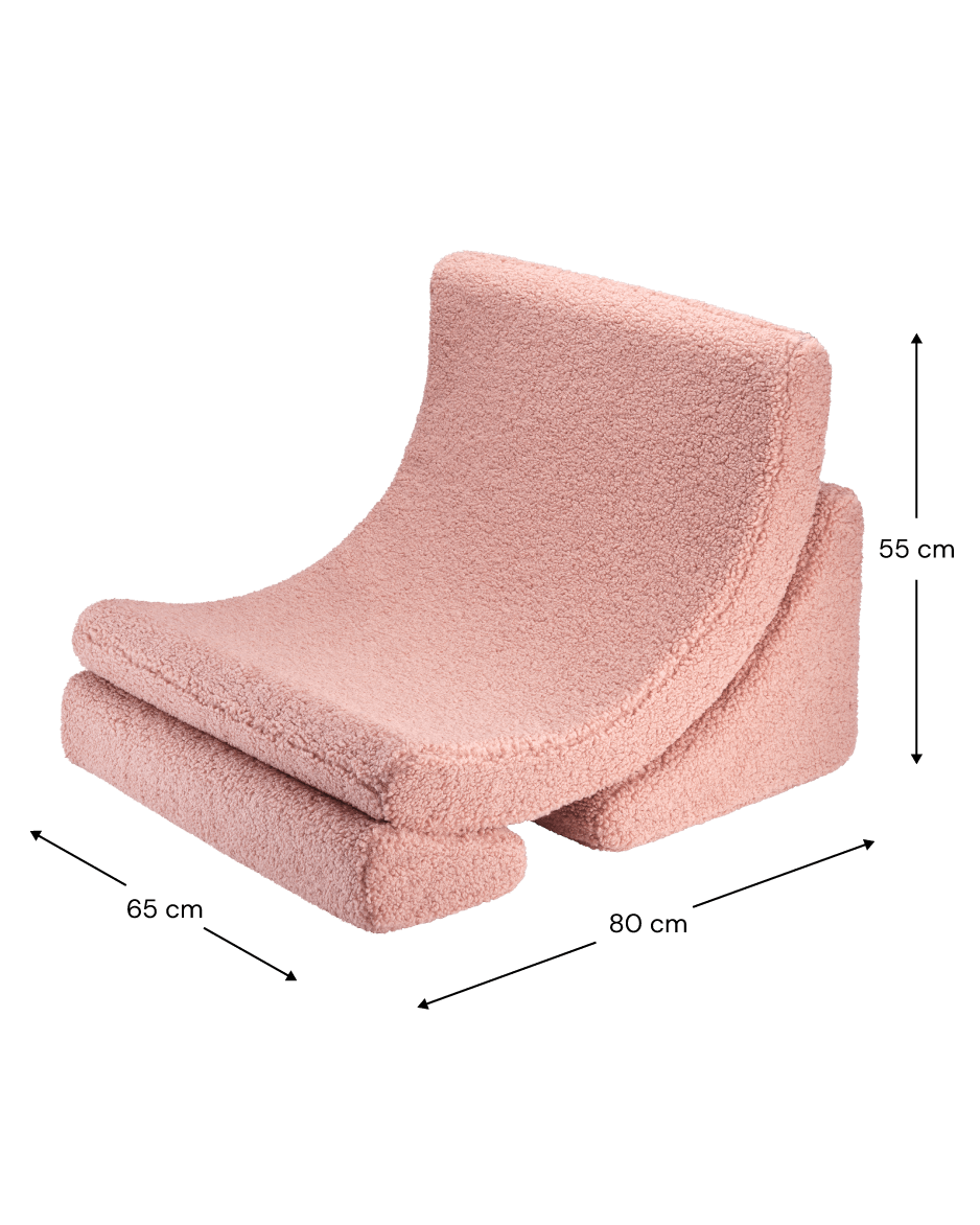 Wigiwama Moon Barnfåtölj, Guava Pink - Azalea Home