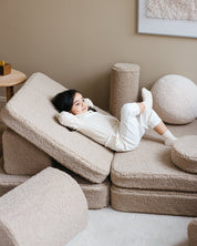 Wigiwama Settee Barnsoffa, Biscuit - Azalea Home