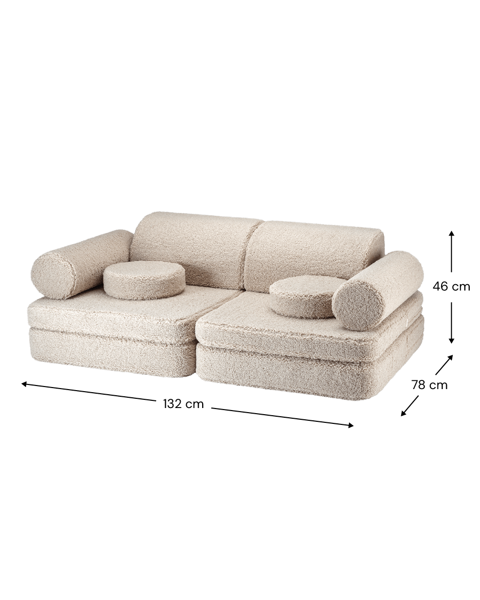 Wigiwama Settee Barnsoffa, Biscuit - Azalea Home
