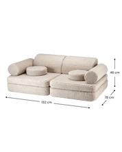 Wigiwama Settee Barnsoffa, Biscuit - Azalea Home