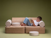 Wigiwama Settee Barnsoffa, Brown Sugar - Azalea Home