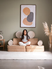 Wigiwama Settee Barnsoffa, Brown Sugar - Azalea Home