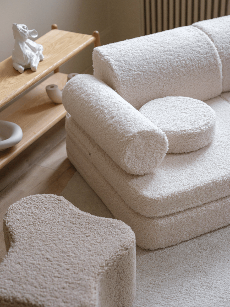 Wigiwama Settee Barnsoffa, Cream White - Azalea Home
