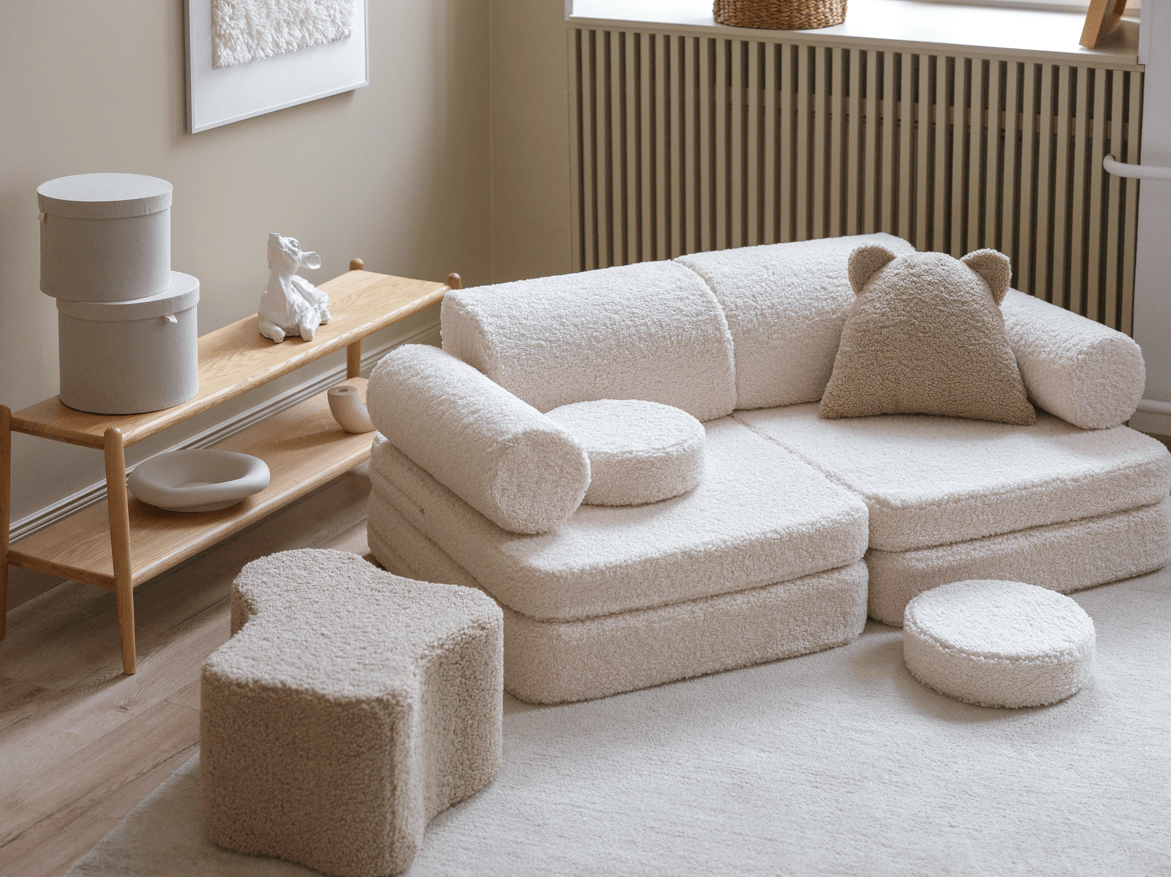 Wigiwama Settee Barnsoffa, Cream White - Azalea Home