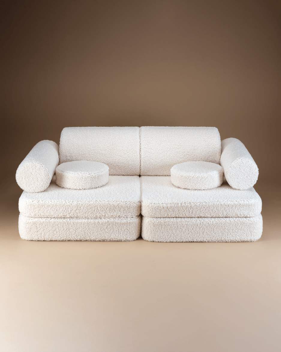 Wigiwama Settee Barnsoffa, Cream White - Azalea Home