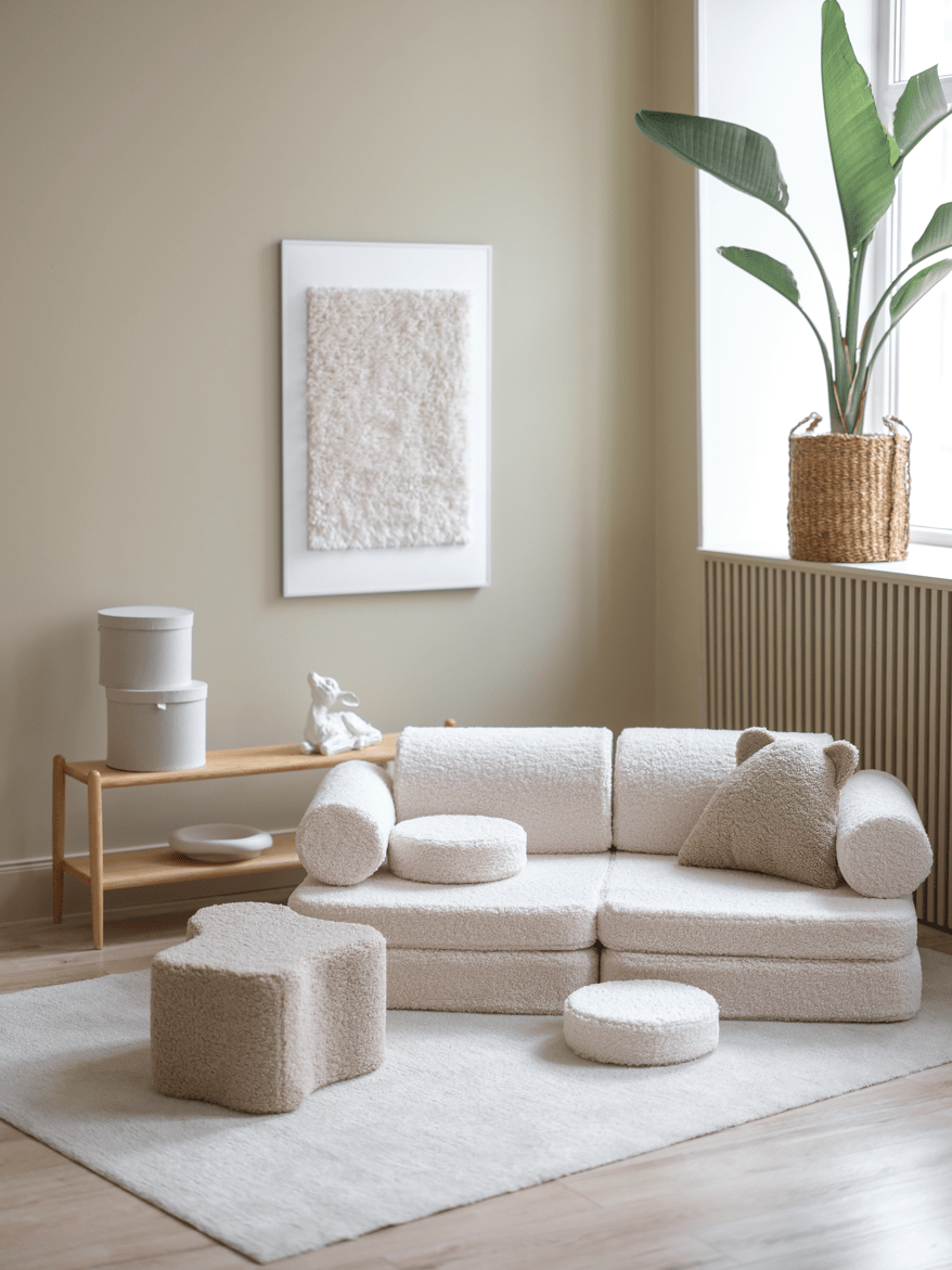 Wigiwama Settee Barnsoffa, Cream White - Azalea Home