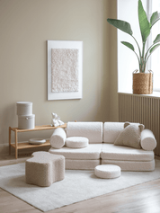 Wigiwama Settee Barnsoffa, Cream White - Azalea Home