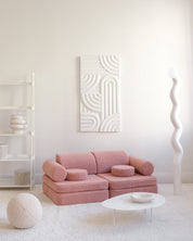 Wigiwama Settee Barnsoffa, Guava Pink - Azalea Home