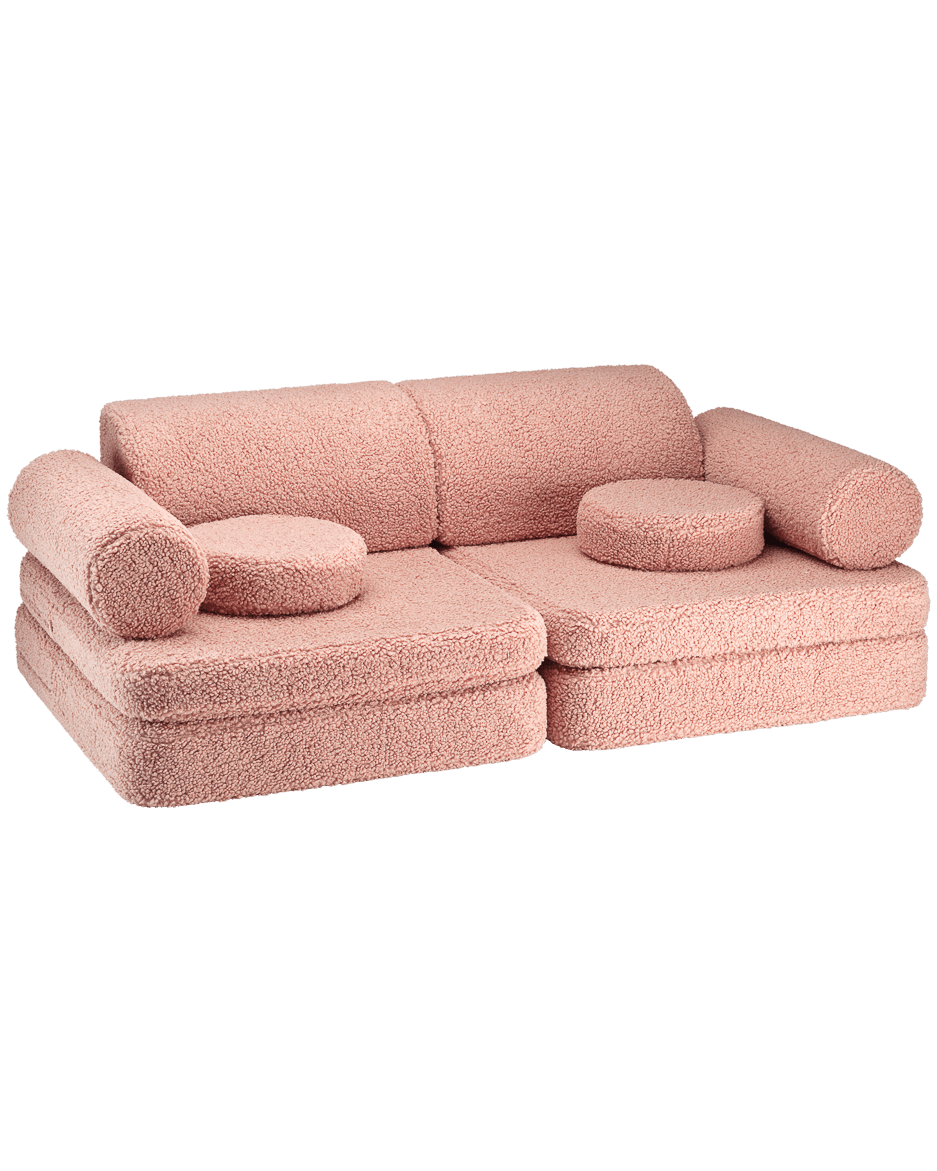 Wigiwama Settee Barnsoffa, Guava Pink - Azalea Home