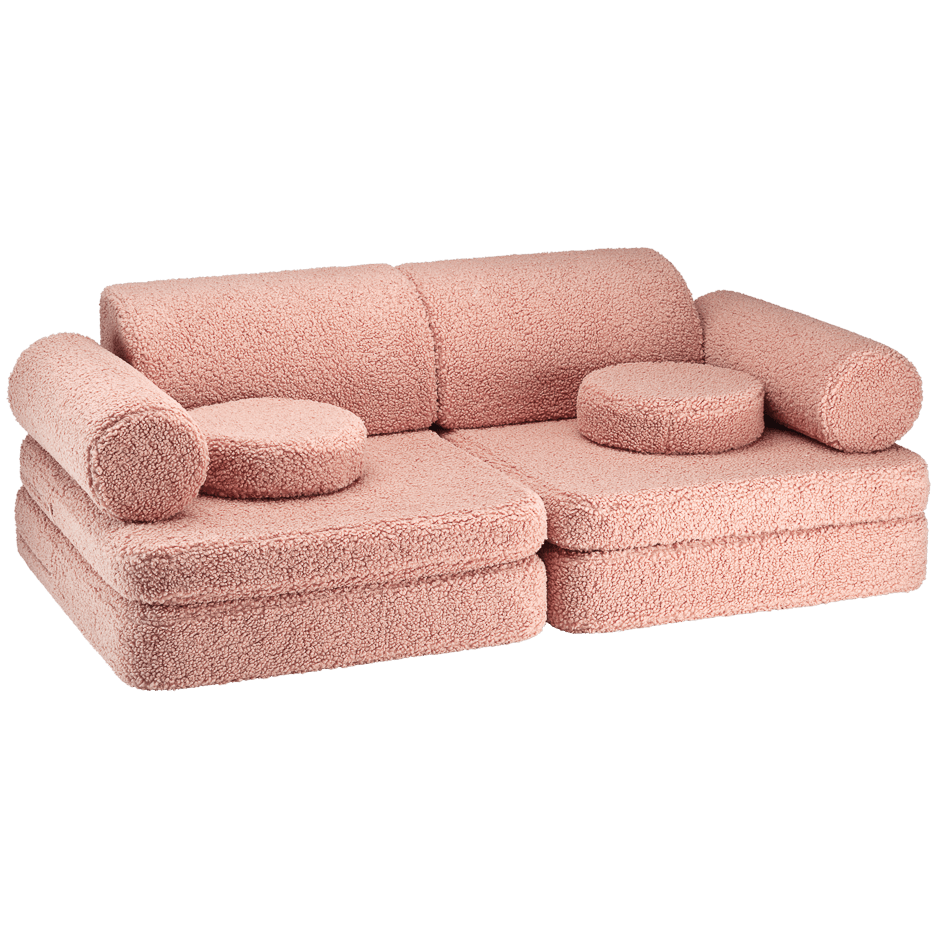Wigiwama Settee Barnsoffa, Guava Pink - Azalea Home