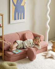 Wigiwama Settee Barnsoffa, Guava Pink - Azalea Home