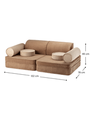 Wigiwama Settee Barnsoffa, Toffee - Azalea Home