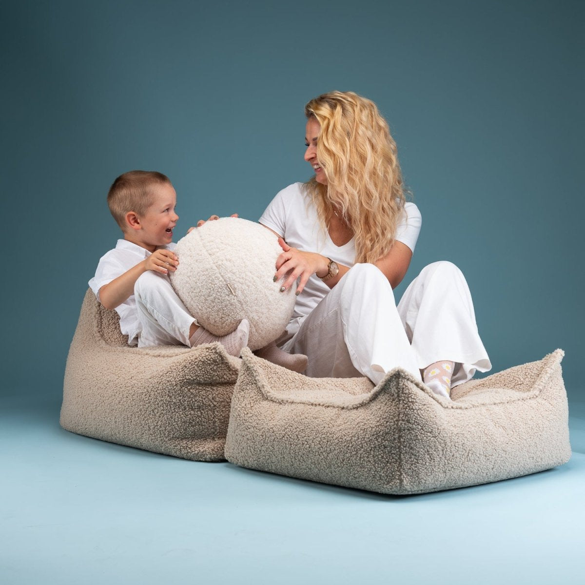 Wigiwama Square Barnpuff, Biscuit - Azalea Home