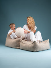 Wigiwama Square Barnpuff, Biscuit - Azalea Home