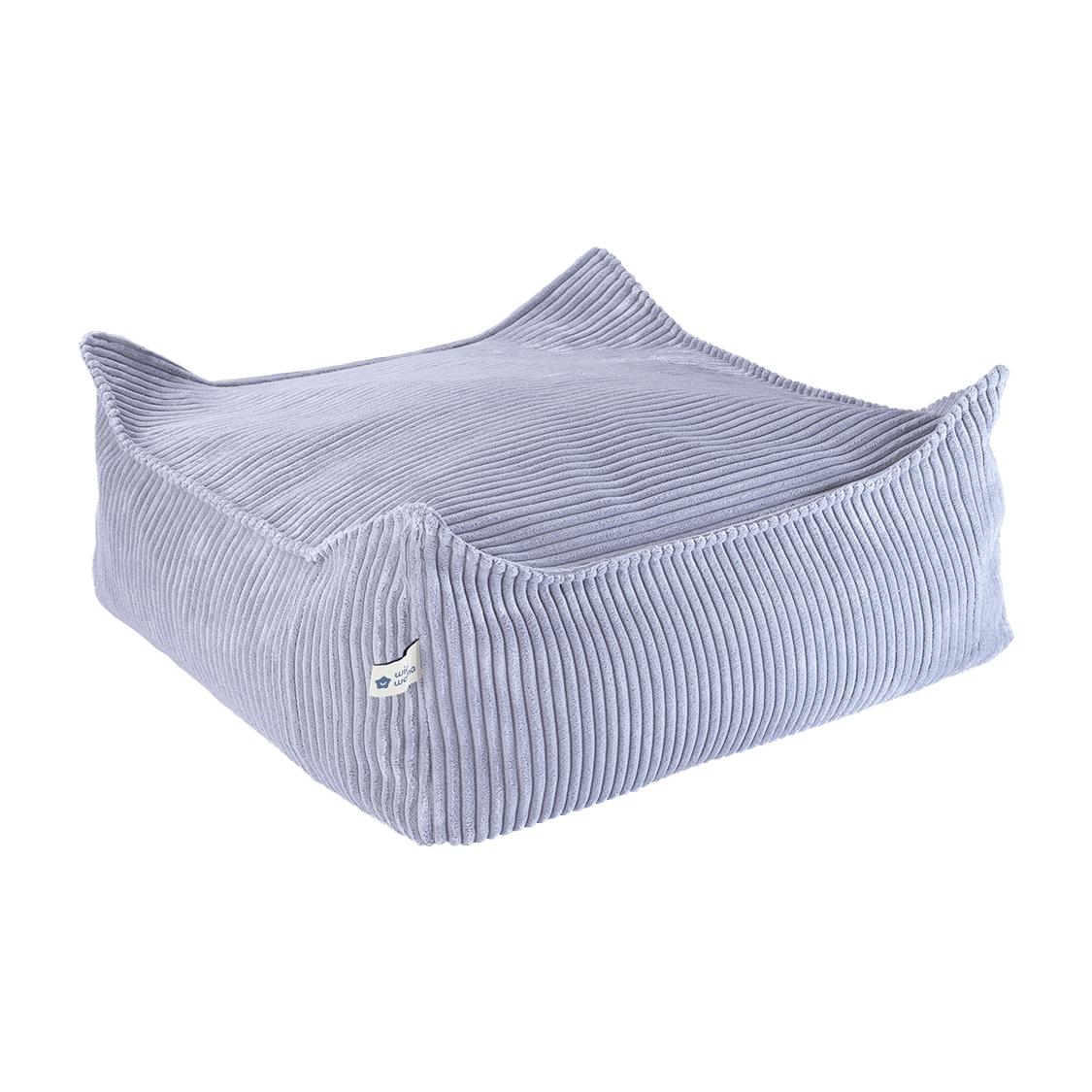 Wigiwama Square Barnpuff, Blueberry Blue - Azalea Home