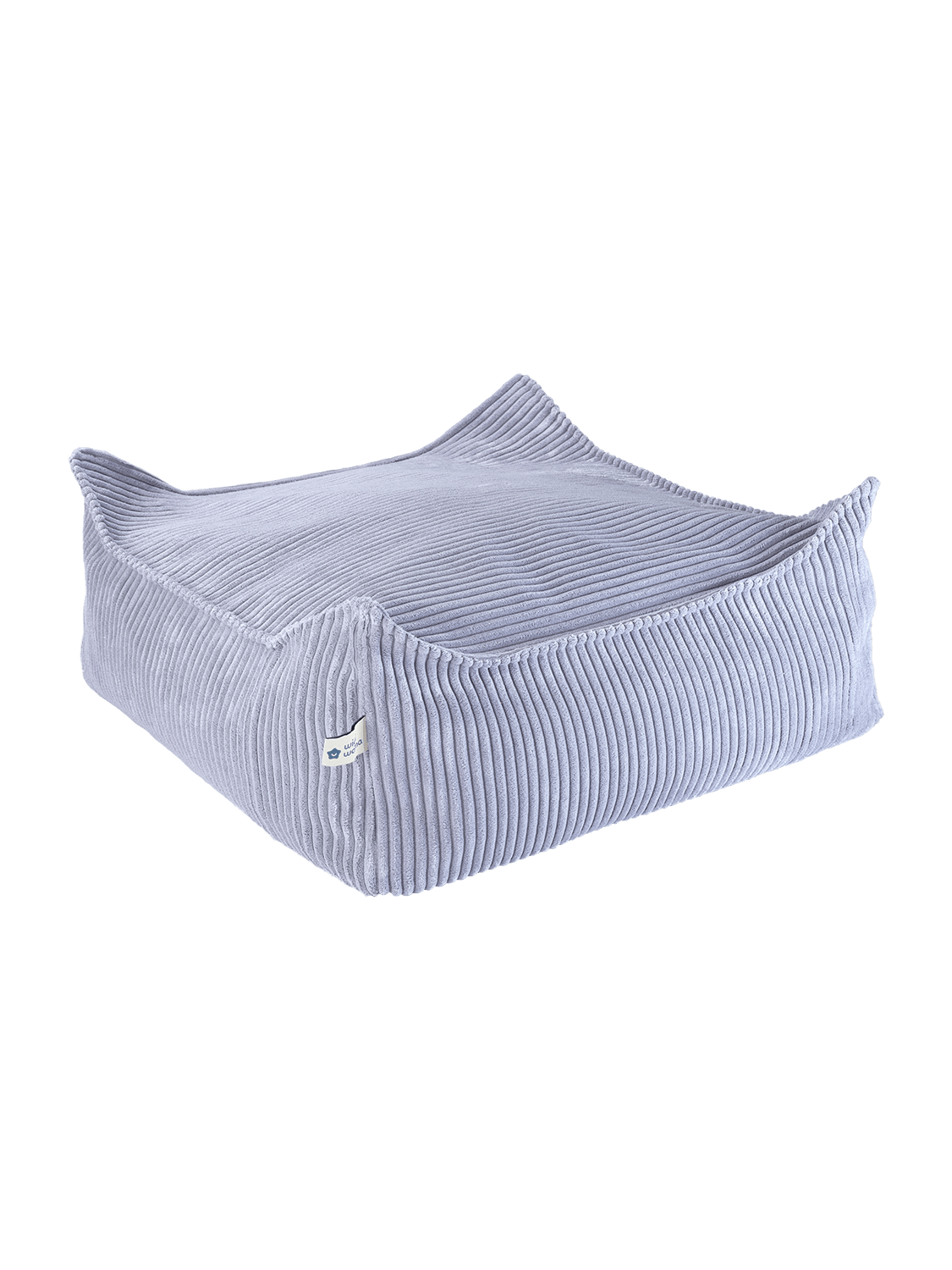 Wigiwama Square Barnpuff, Blueberry Blue - Azalea Home