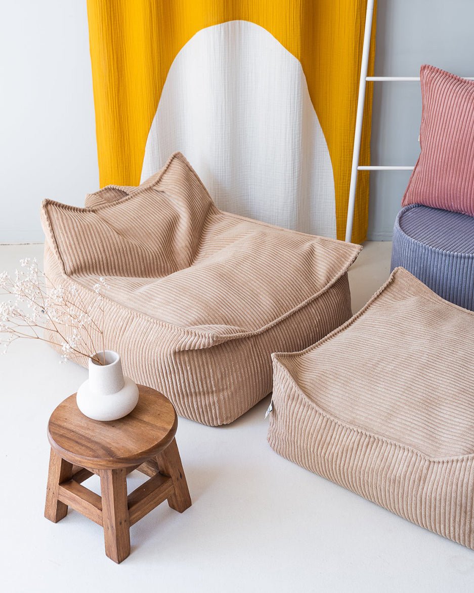 Wigiwama Square Barnpuff, Brown Sugar - Azalea Home