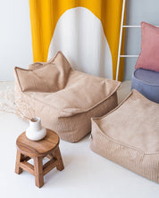 Wigiwama Square Barnpuff, Brown Sugar - Azalea Home