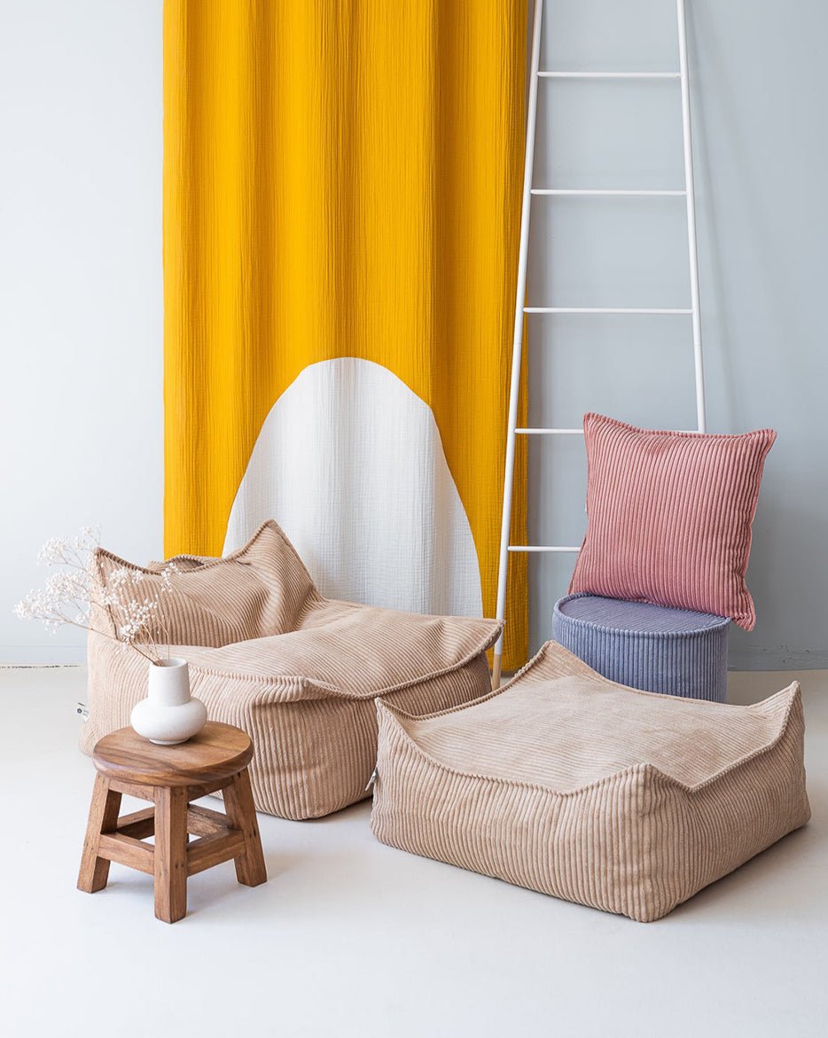 Wigiwama Square Barnpuff, Brown Sugar - Azalea Home