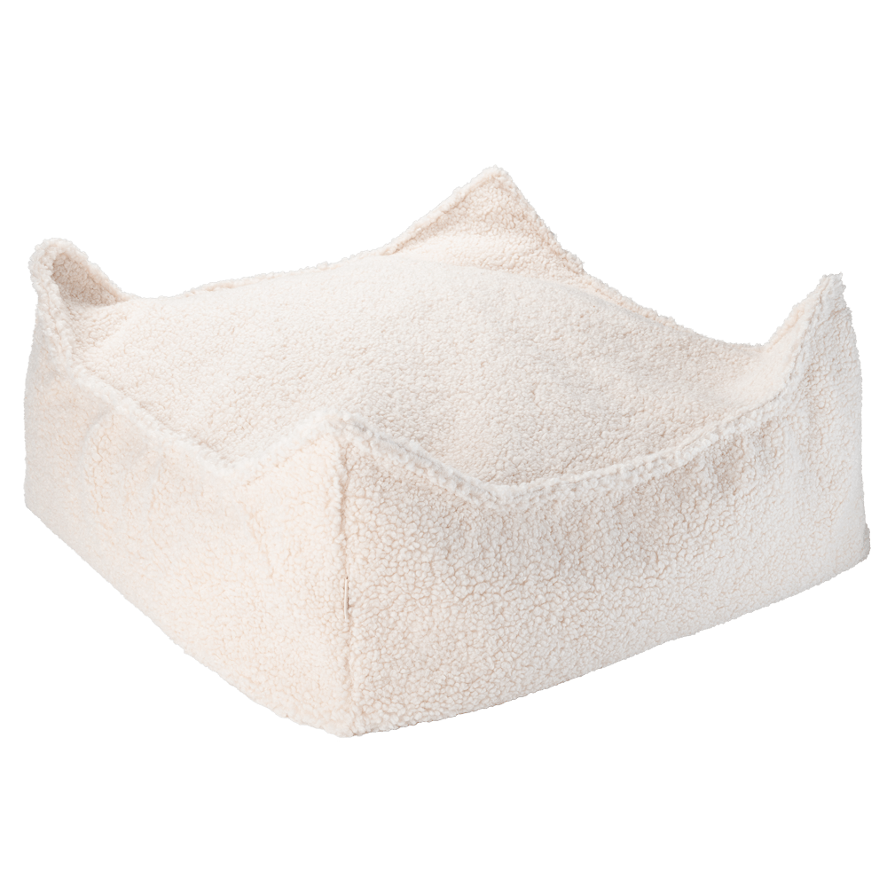 Wigiwama Square Barnpuff, Cream White - Azalea Home