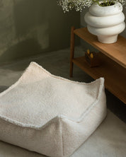 Wigiwama Square Barnpuff, Cream White - Azalea Home