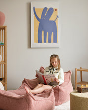 Wigiwama Square Barnpuff, Guava Pink - Azalea Home