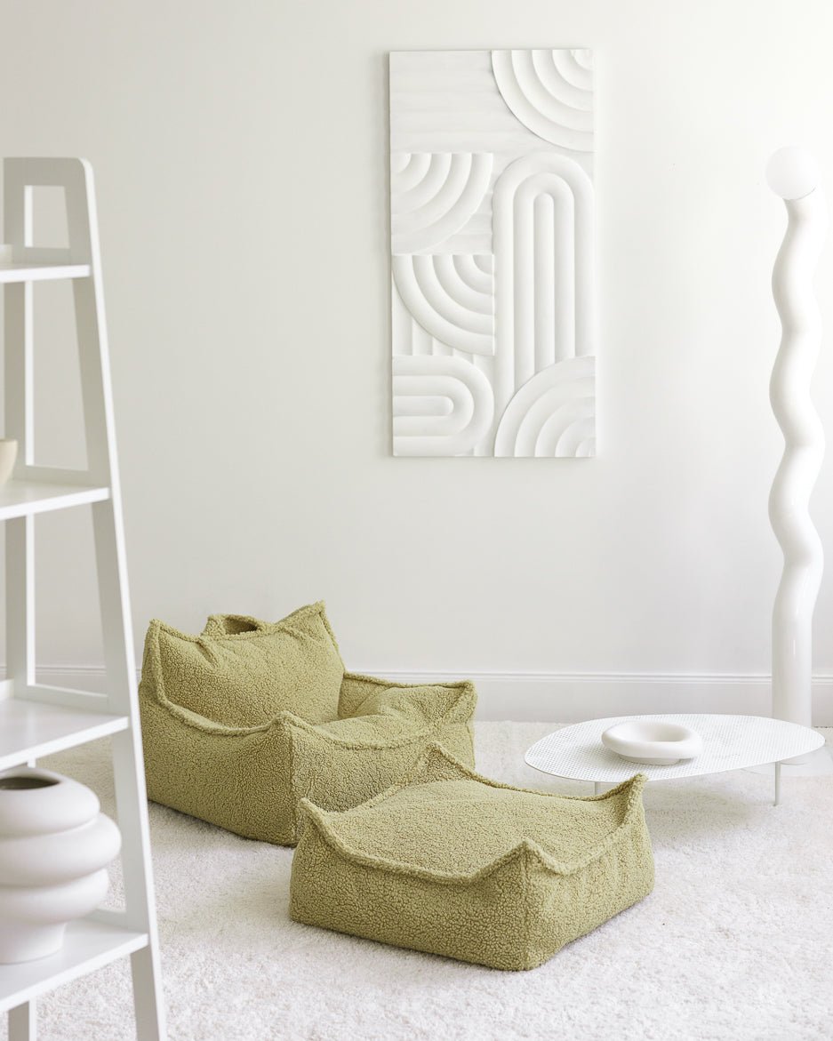 Wigiwama Square Barnpuff, Matcha - Azalea Home