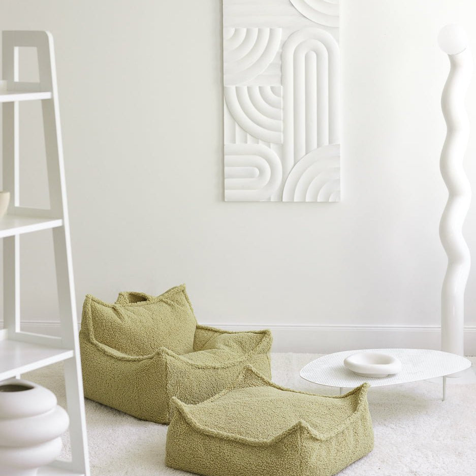 Wigiwama Square Barnpuff, Matcha - Azalea Home