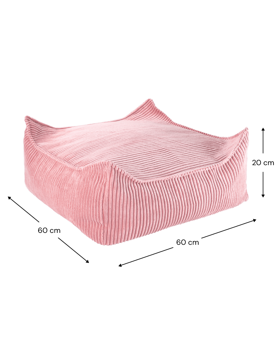 Wigiwama Square Barnpuff, Pink Mousse - Azalea Home
